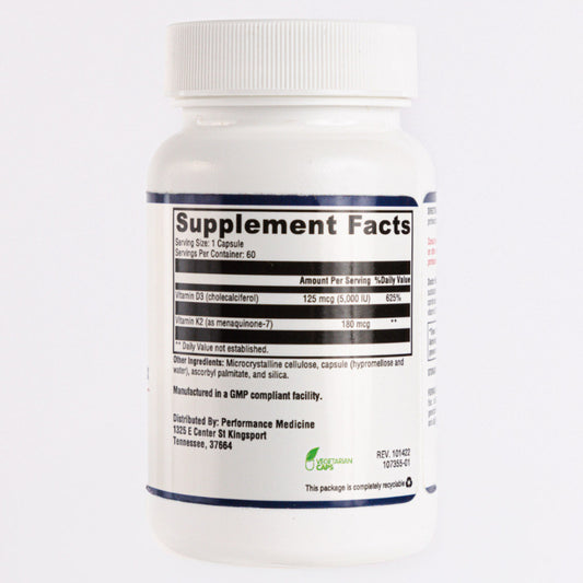 Doctor Rogers D3 5000 + K2 Max supplement facts label