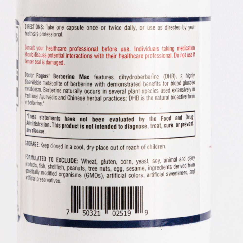 Doctor Rogers Berberine Max bottle angle view
