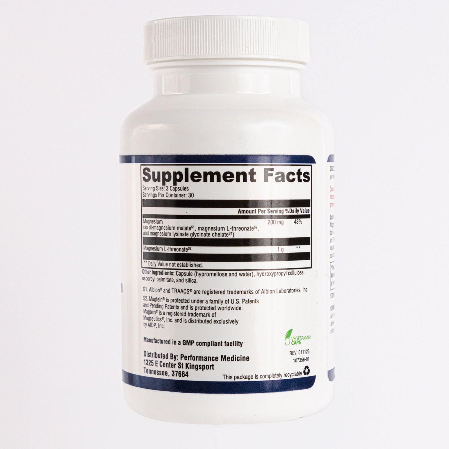 Doctor Rogers Full Body Magnesium supplement facts label