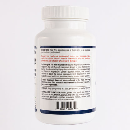 Doctor Rogers Full Body Magnesium bottle angle view
