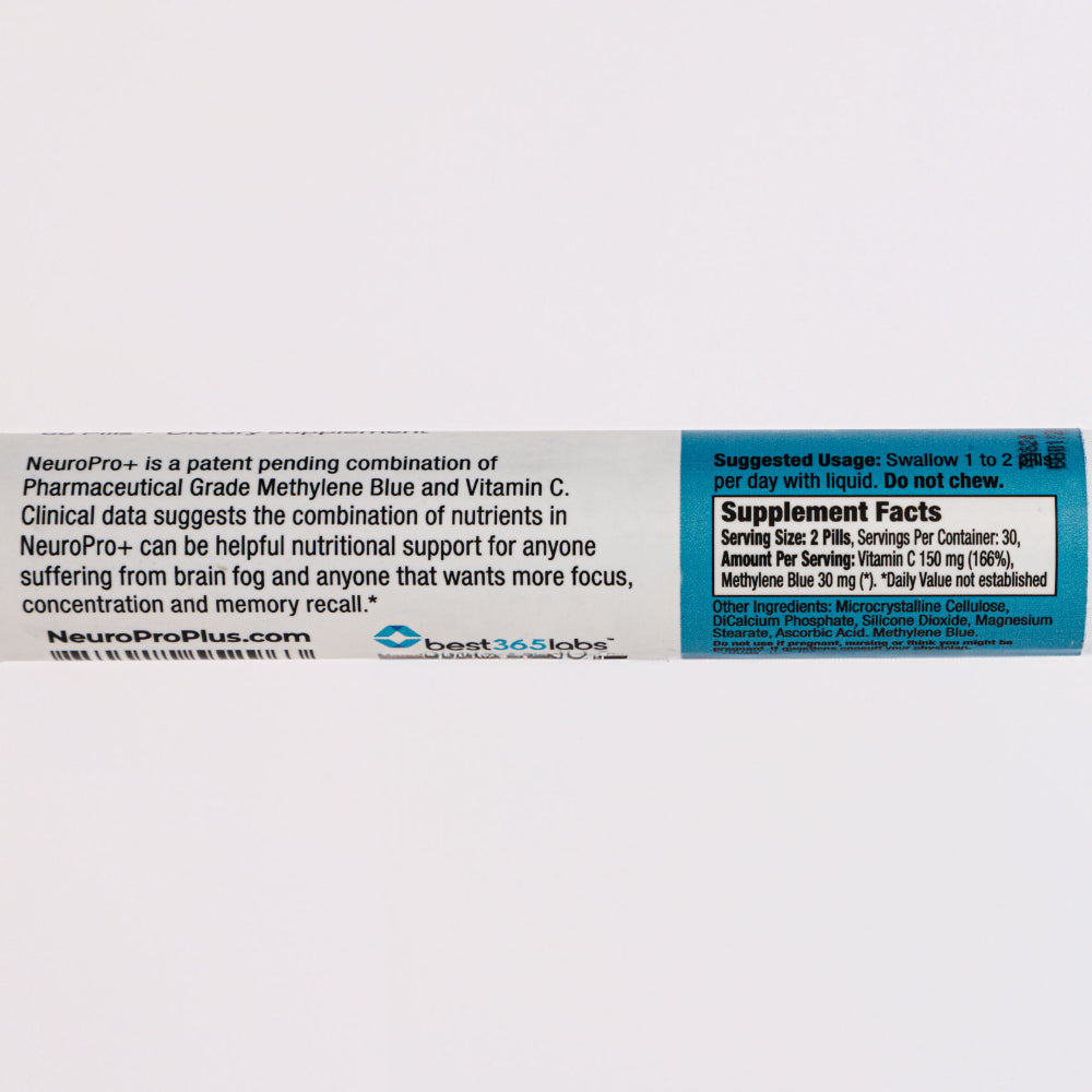 Doctor Rogers NeuroPro+ Supplement Facts Label 
