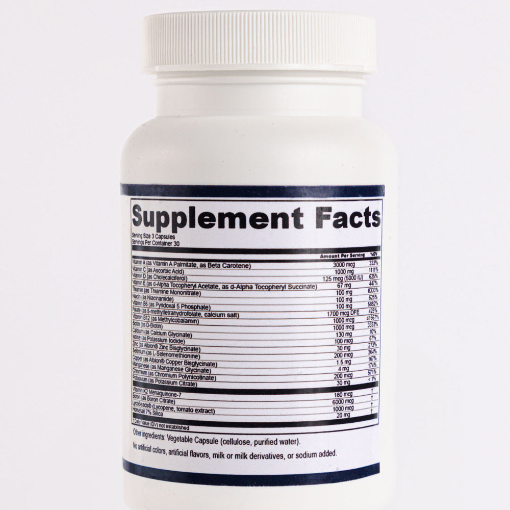 Doctor Rogers Super Vitamin supplement facts label